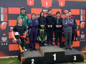 Podium winners at Isle of Wight Kart Track